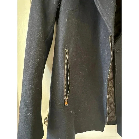 H&M Wool Blend Women’s size 6 Blue Coat - Picture 3 of 7